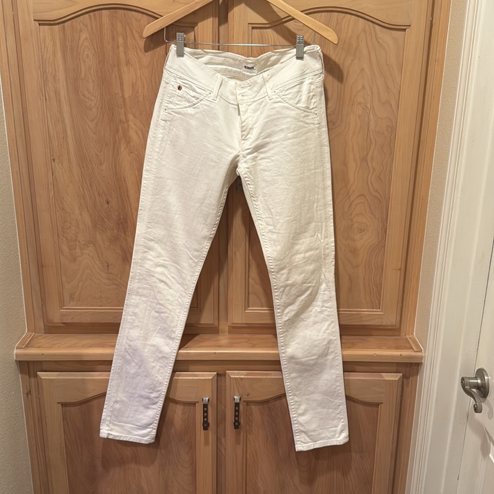 Hudson White Jeans with Signature Pocket